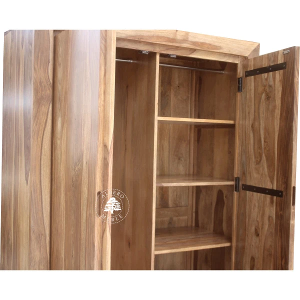 Nowoczesna Szafa z Litego Drewna Egzotycznego