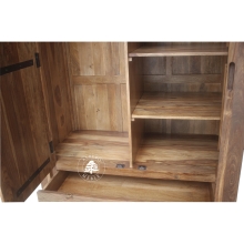 Nowoczesna Szafa z Litego Drewna Egzotycznego