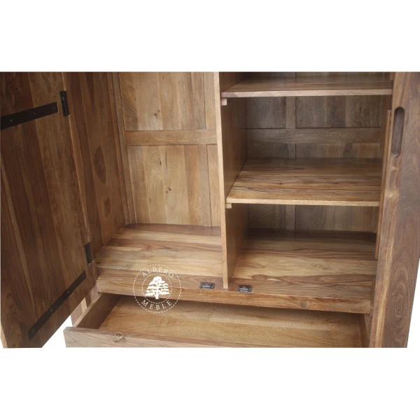 Nowoczesna Szafa z Litego Drewna Egzotycznego