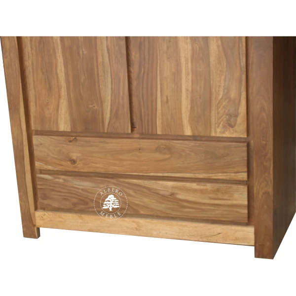 Nowoczesna Szafa z Litego Drewna Egzotycznego