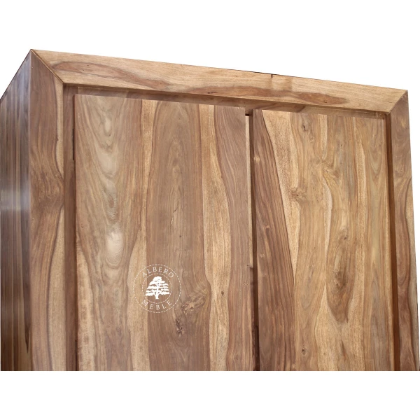 Nowoczesna Szafa z Litego Drewna Egzotycznego