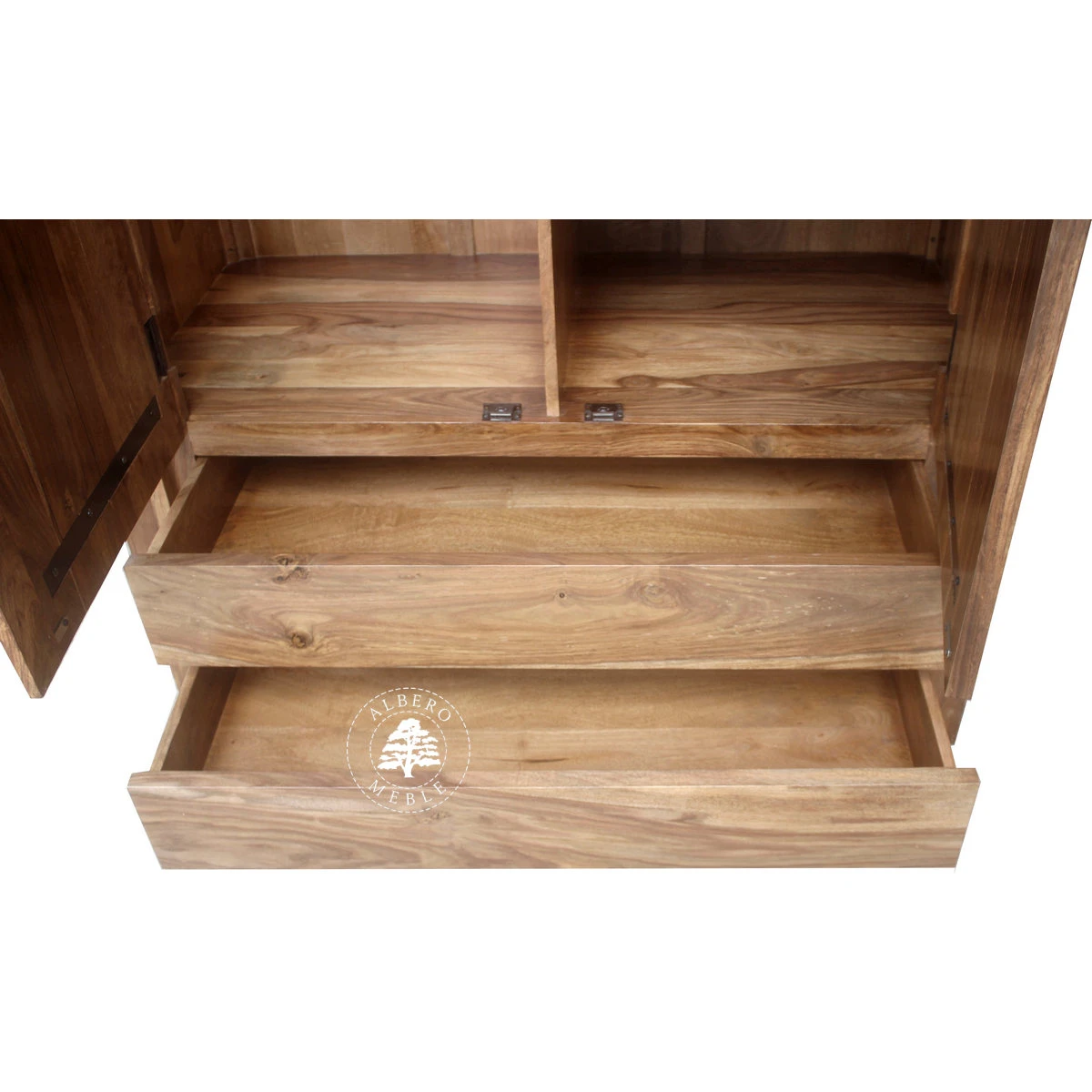 Nowoczesna Szafa z Litego Drewna Egzotycznego