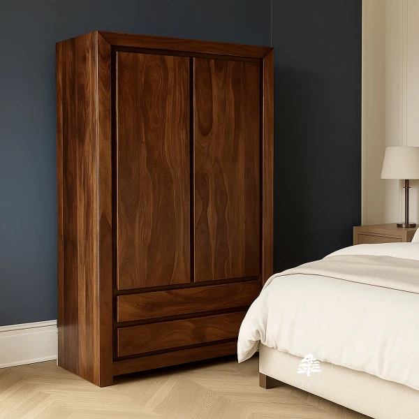 Nowoczesna Szafa z Litego Drewna Egzotycznego