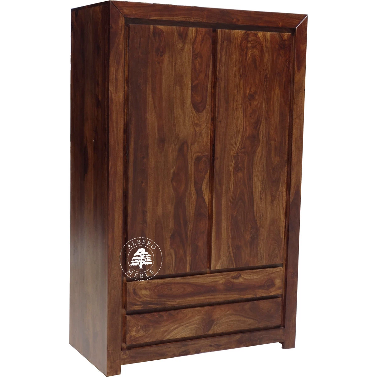 Nowoczesna Szafa z Litego Drewna Egzotycznego