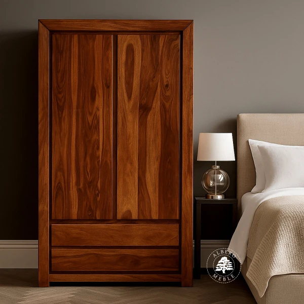 Nowoczesna Szafa z Litego Drewna Egzotycznego