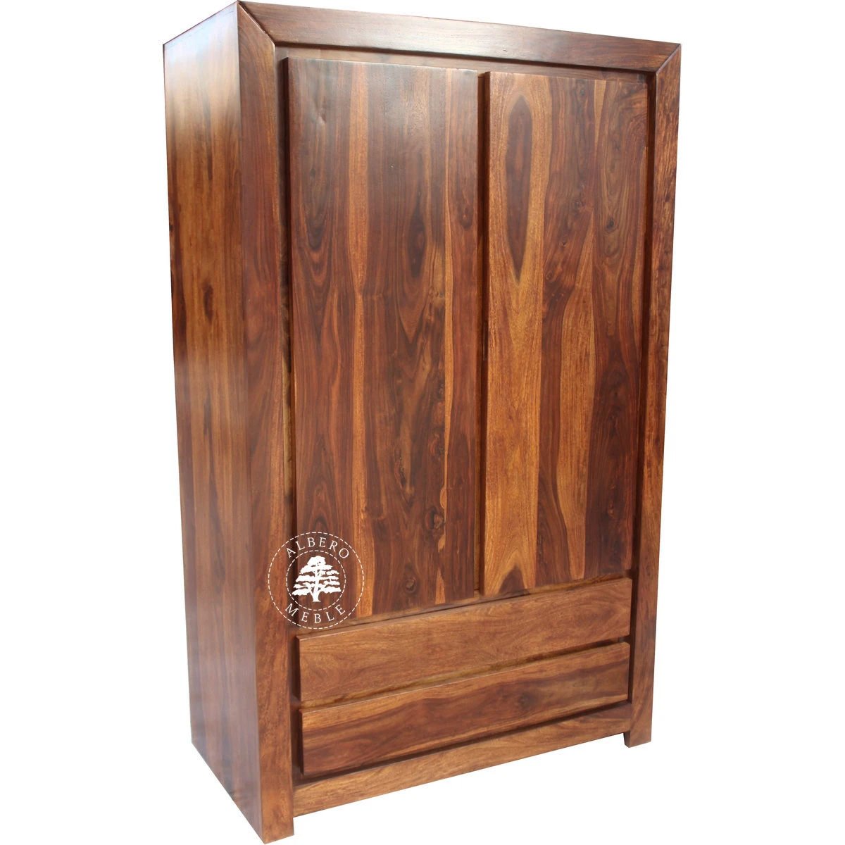 Nowoczesna Szafa z Litego Drewna Egzotycznego