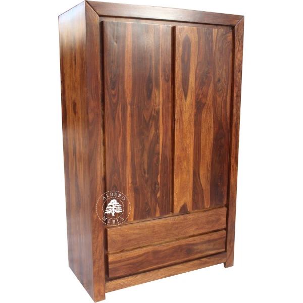 Nowoczesna Szafa z Litego Drewna Egzotycznego