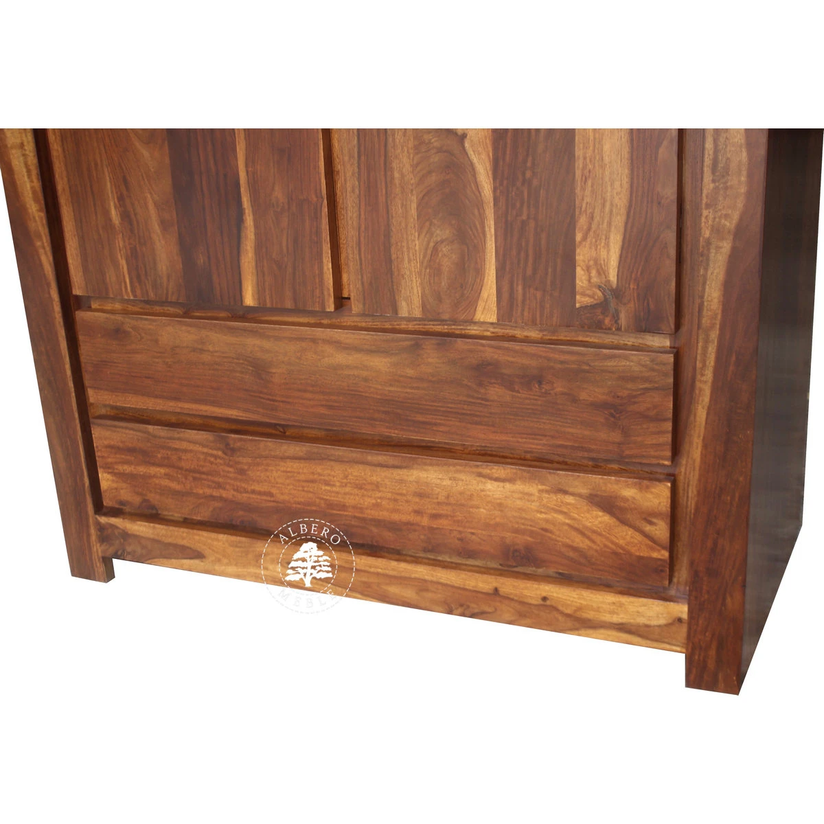 Nowoczesna Szafa z Litego Drewna Egzotycznego