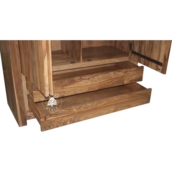 Nowoczesna Szafa Drewniana do Sypialni z Szufladami