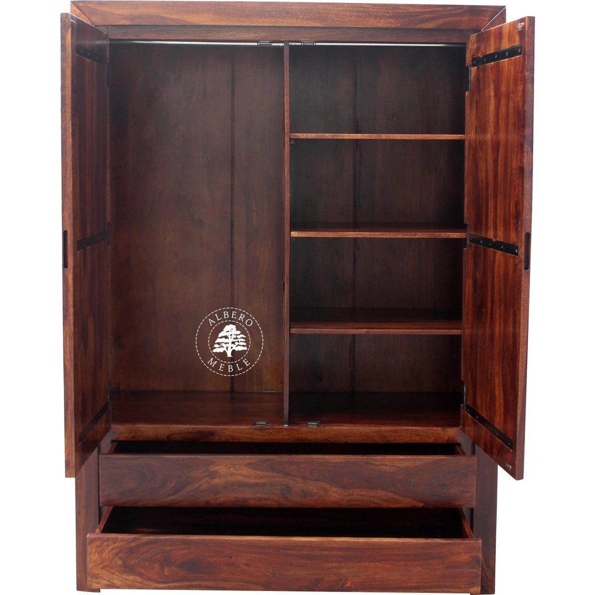 Nowoczesna Szafa Drewniana do Sypialni z Szufladami