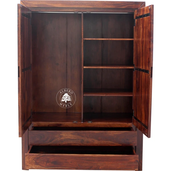 Nowoczesna Szafa Drewniana do Sypialni z Szufladami