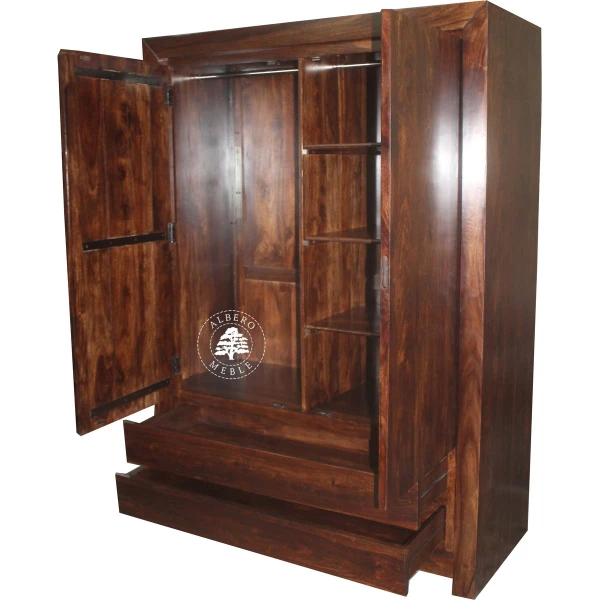 Nowoczesna Szafa Drewniana do Sypialni z Szufladami