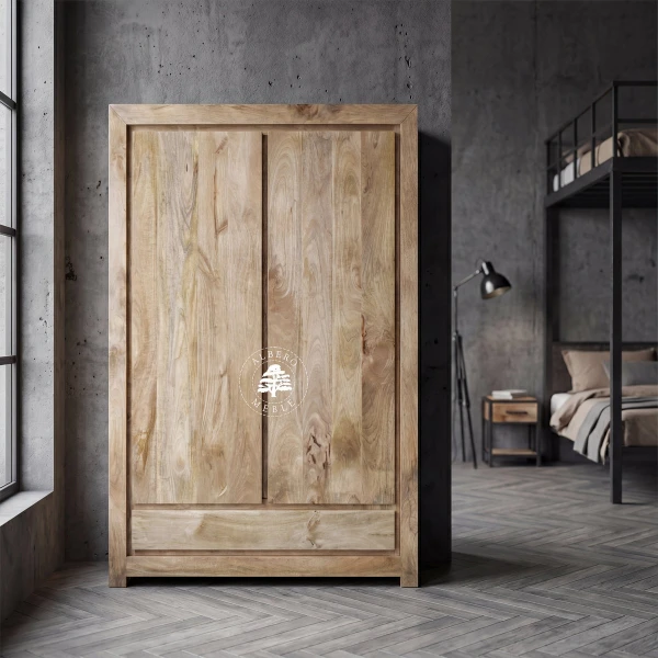 Nowoczesna Szafa Drewniana do Sypialni z Szufladami