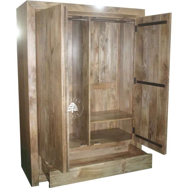 Nowoczesna Szafa Drewniana do Sypialni z Szufladami