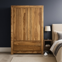 Nowoczesna Szafa Drewniana do Sypialni z Szufladami