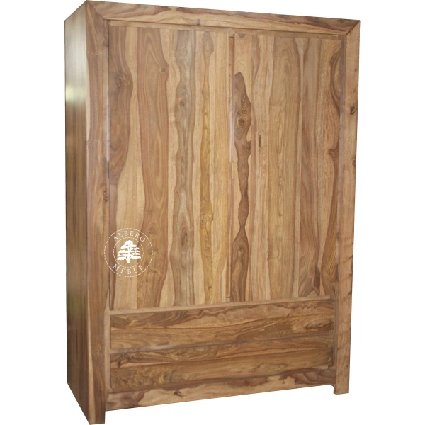 Nowoczesna Szafa Drewniana do Sypialni z Szufladami