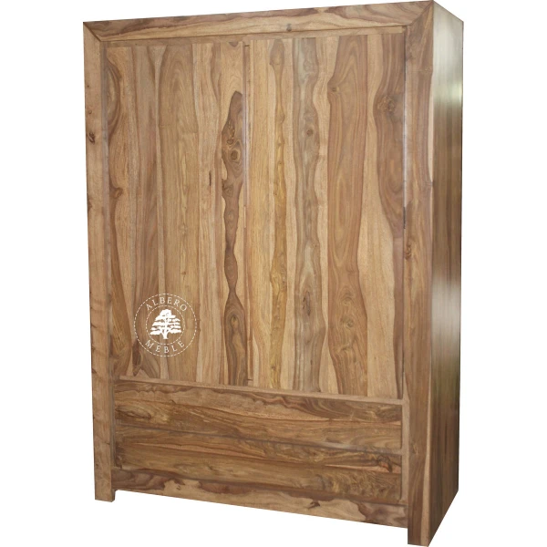 Nowoczesna Szafa Drewniana do Sypialni z Szufladami