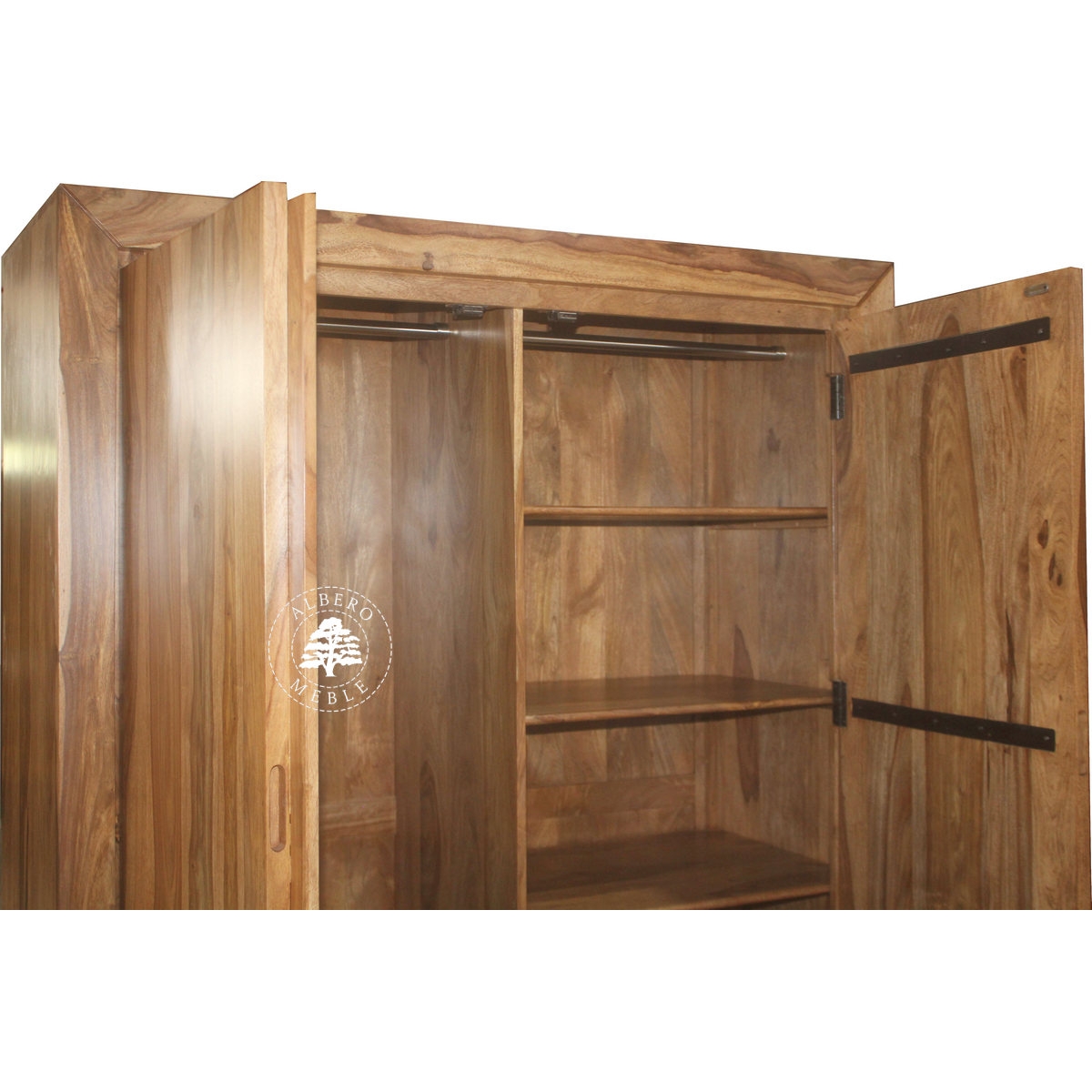 Nowoczesna Szafa Drewniana do Sypialni z Szufladami