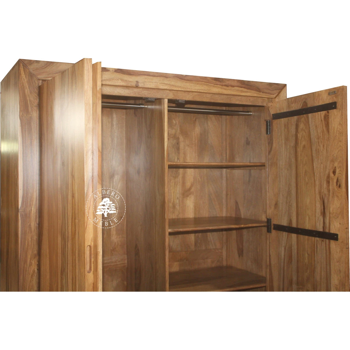 Nowoczesna Szafa Drewniana do Sypialni z Szufladami