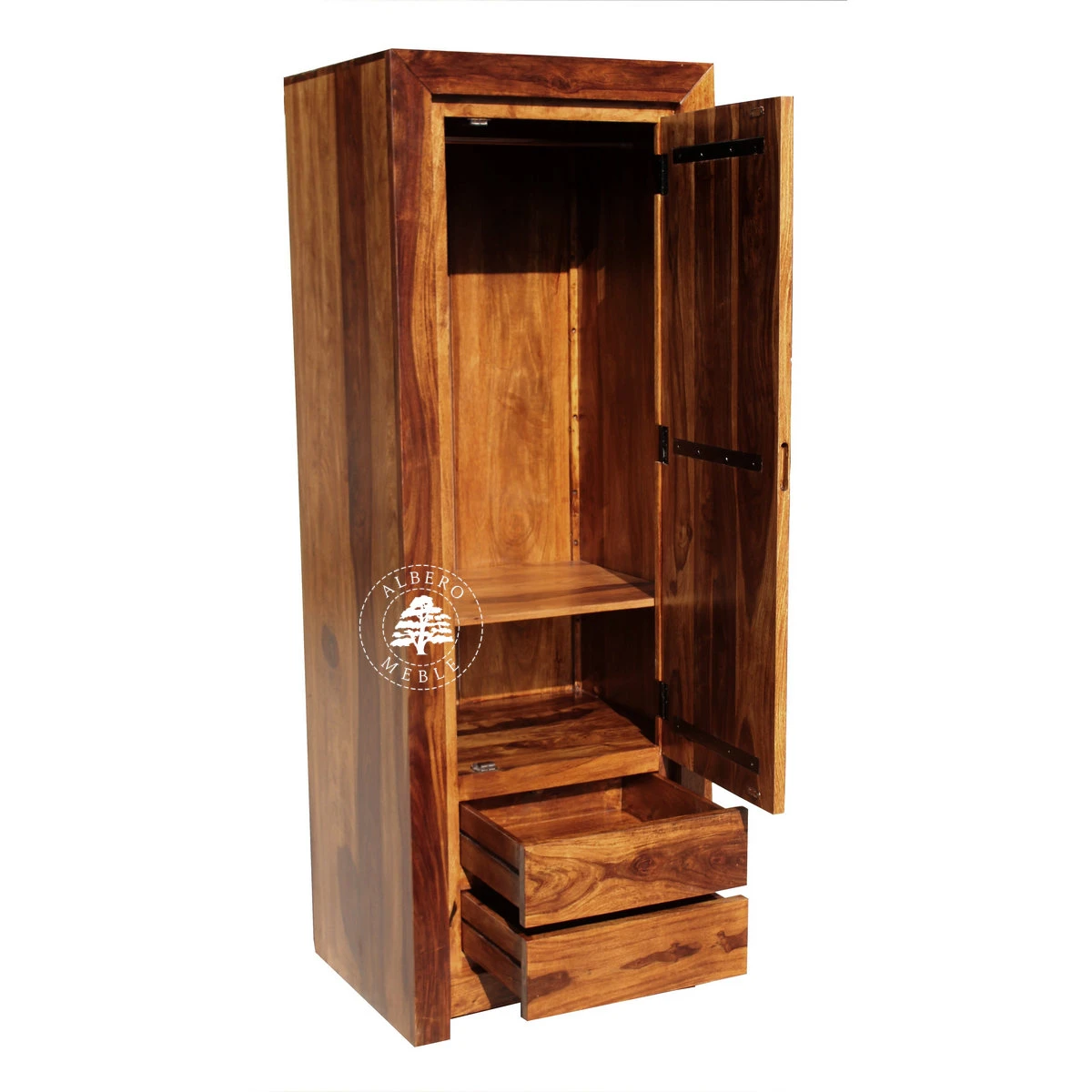 Wąska i Głęboka Nowoczesna Szafa Drewniana