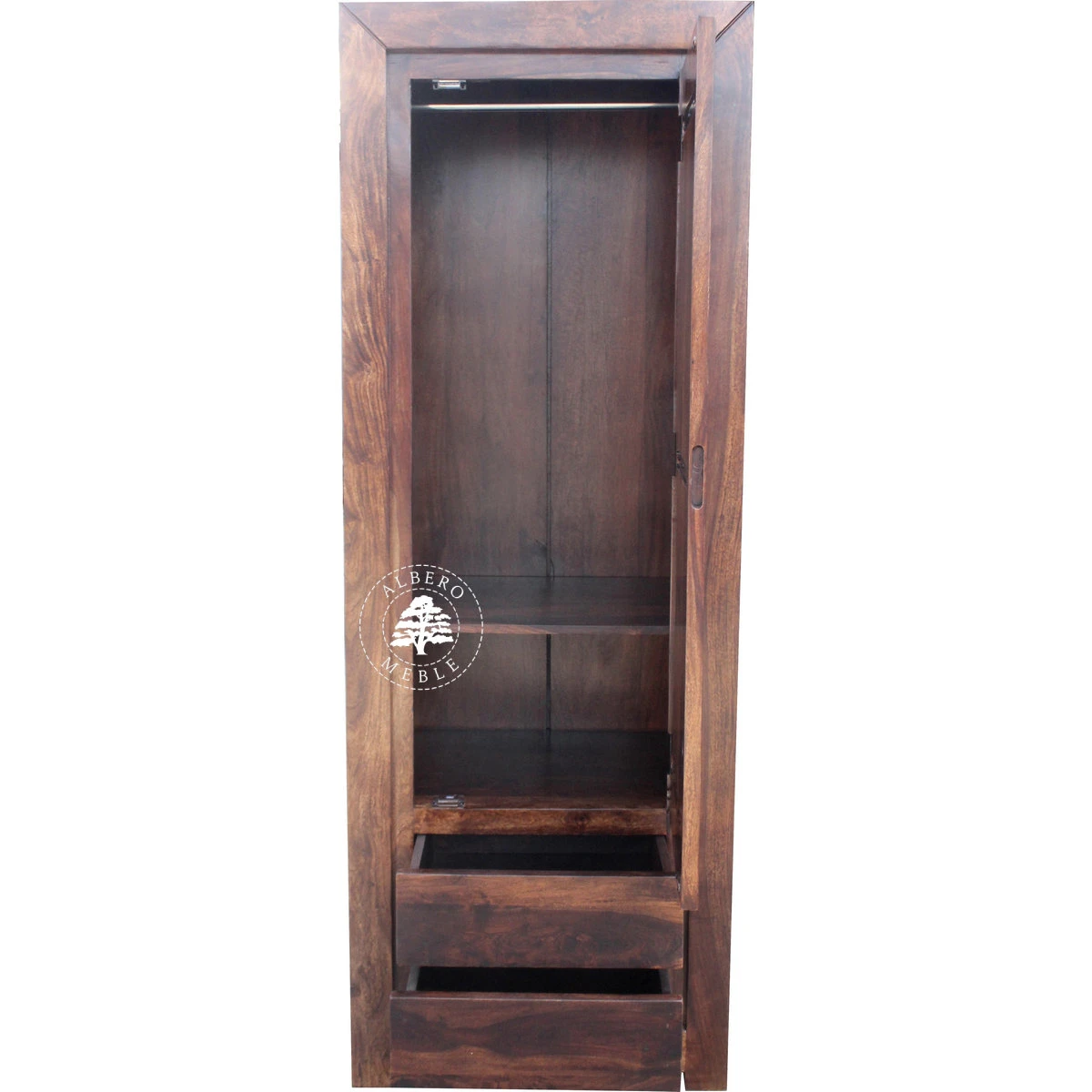 Wąska i Głęboka Nowoczesna Szafa Drewniana