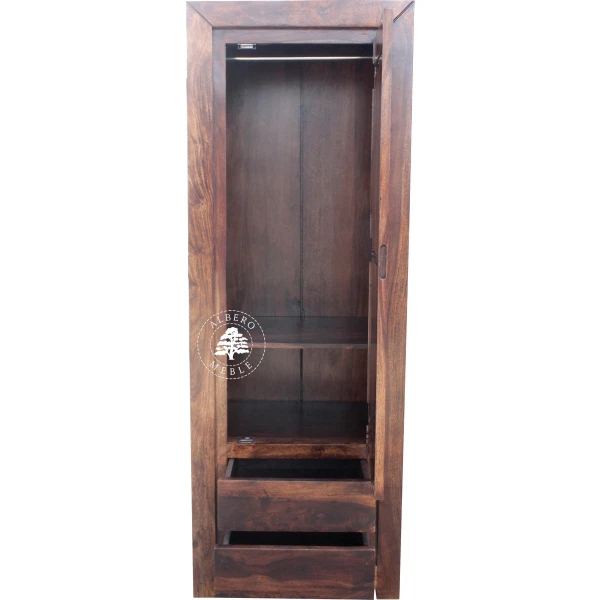 Wąska i Głęboka Nowoczesna Szafa Drewniana