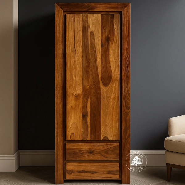 Wąska i Głęboka Nowoczesna Szafa Drewniana