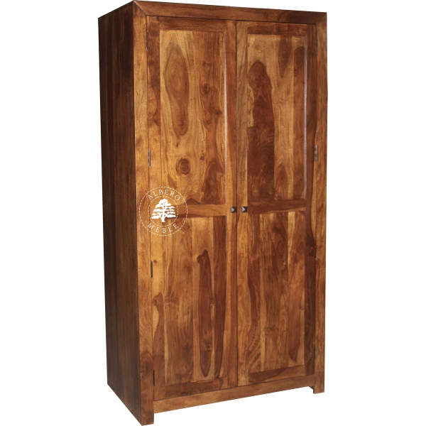 Prosta Szafa z Litego Drewna w Nowoczesnym, Minimalistycznym