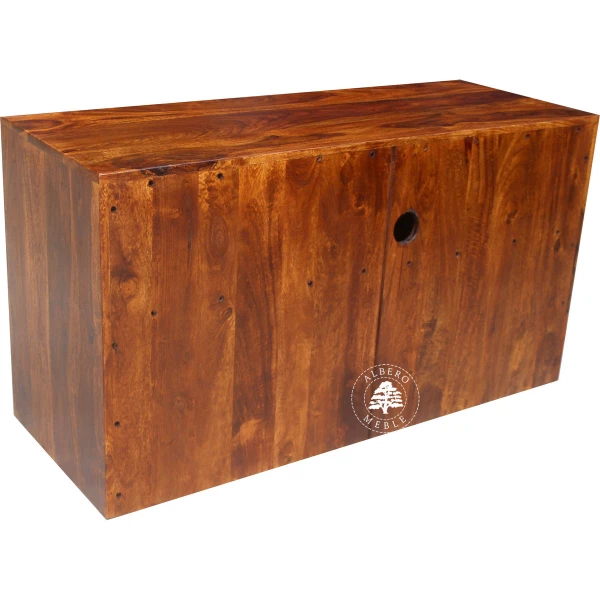 Drewniana szafka RTV z dwiema szufladami