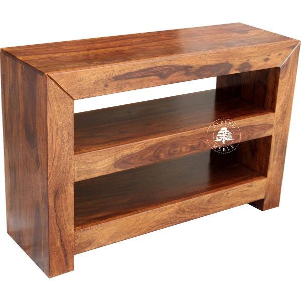 Nowoczesny drewniany regał na sprzęt RTV i audio