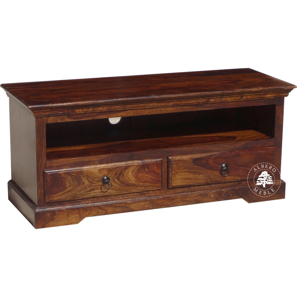 Klasyczna kolonialna komoda telewizyjna z palisandru