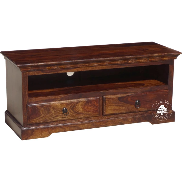 Klasyczna kolonialna komoda telewizyjna z palisandru