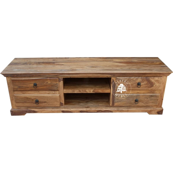 Klasyczna szafka RTV wykonana ręcznie z drewna