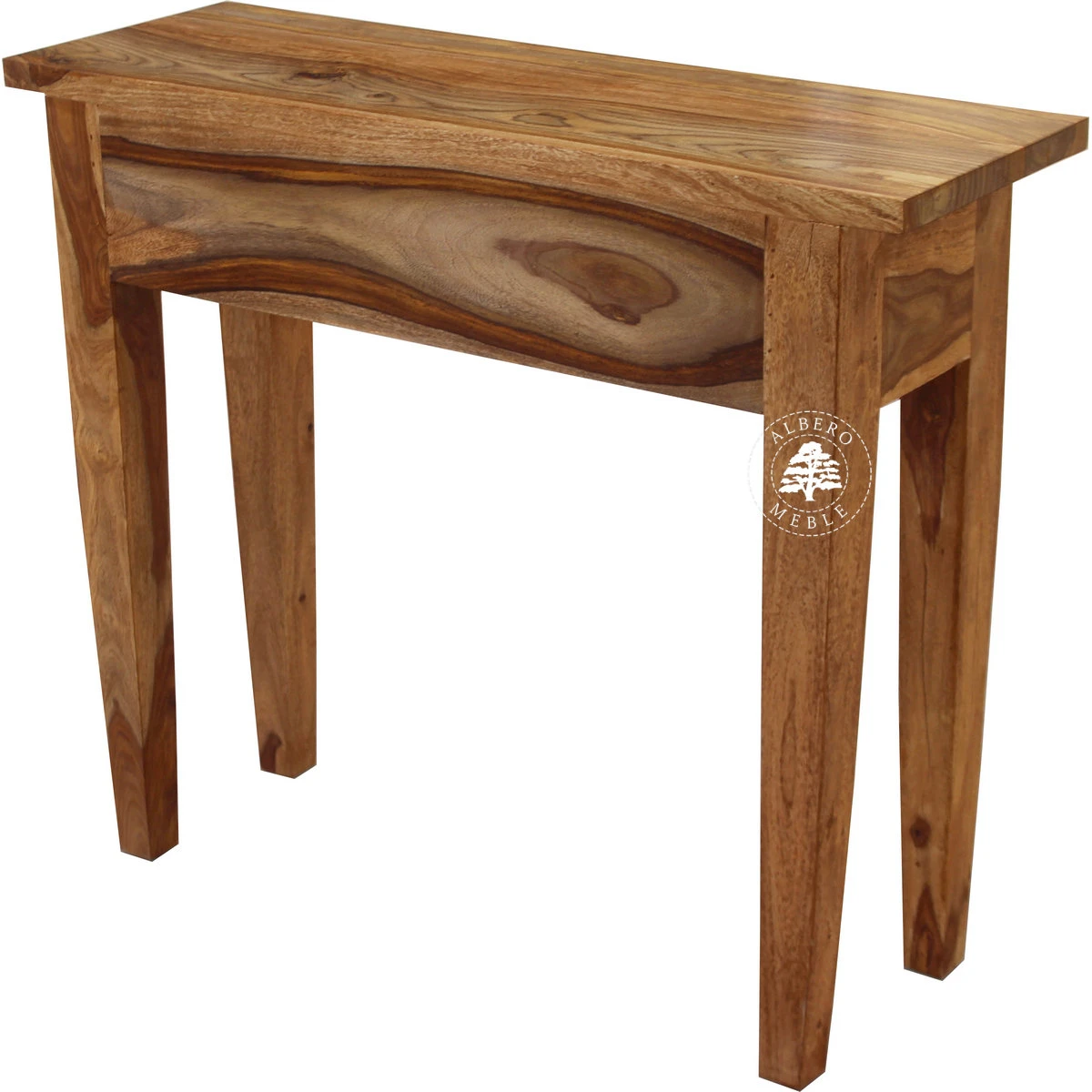 Mała stylowa konsola drewniana do przedpokoju z szufladami