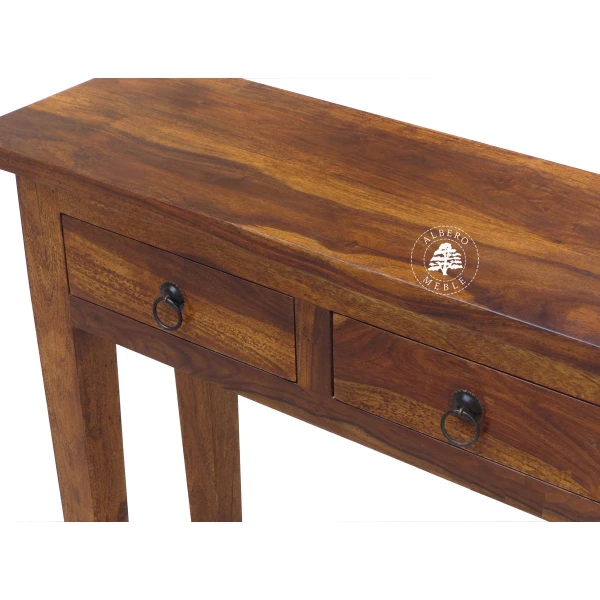 Mała stylowa konsola drewniana do przedpokoju z szufladami