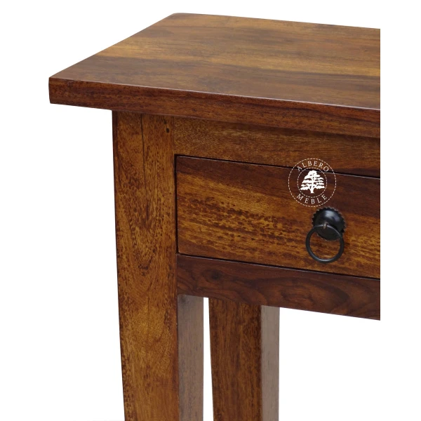 Mała stylowa konsola drewniana do przedpokoju z szufladami