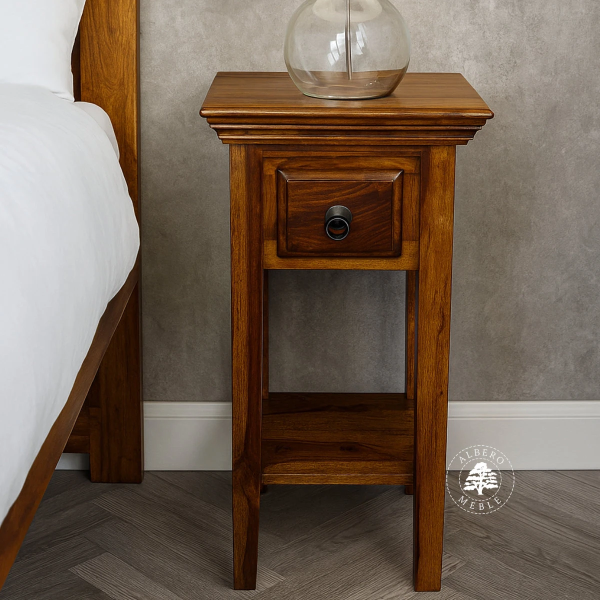 Mała klasyczna konsola z drewna litego palisander