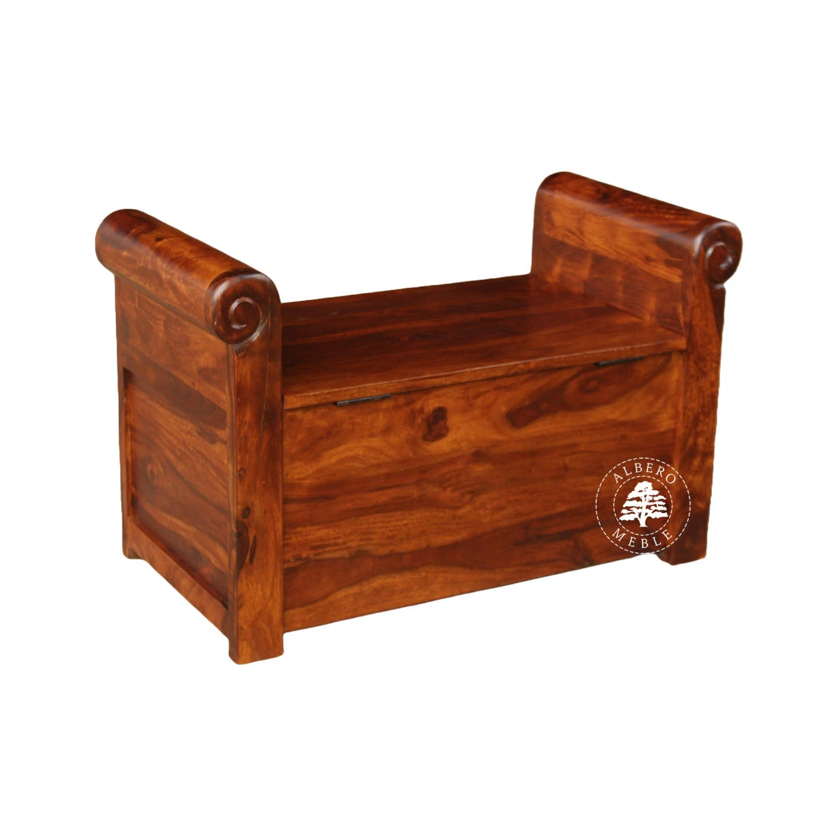 Mała skrzynia wykonana z drewna palisander indyjski