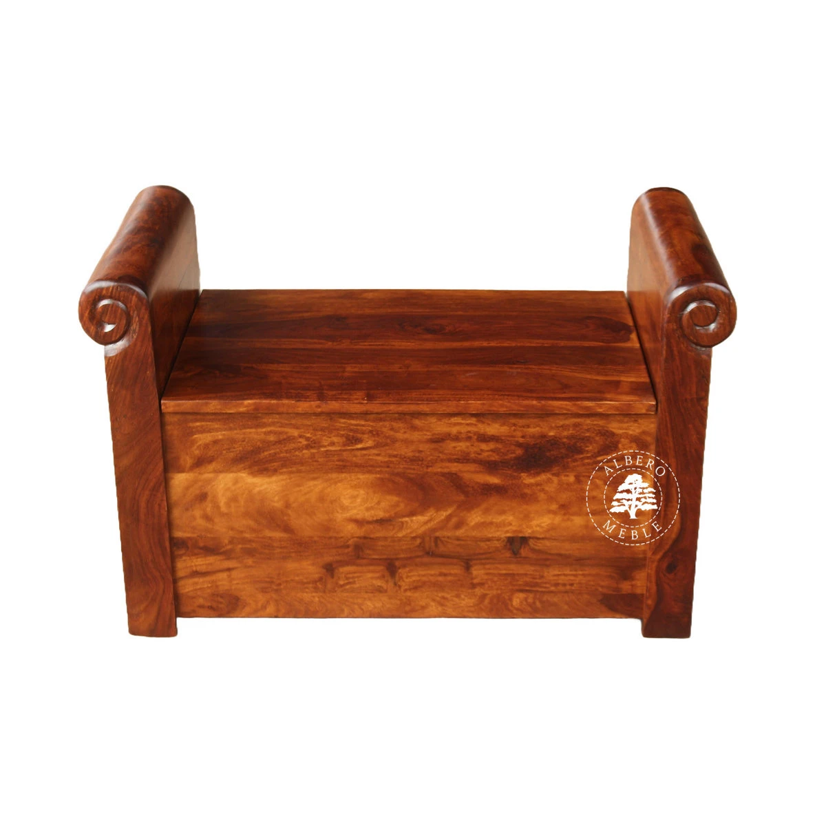 Mała skrzynia wykonana z drewna palisander indyjski