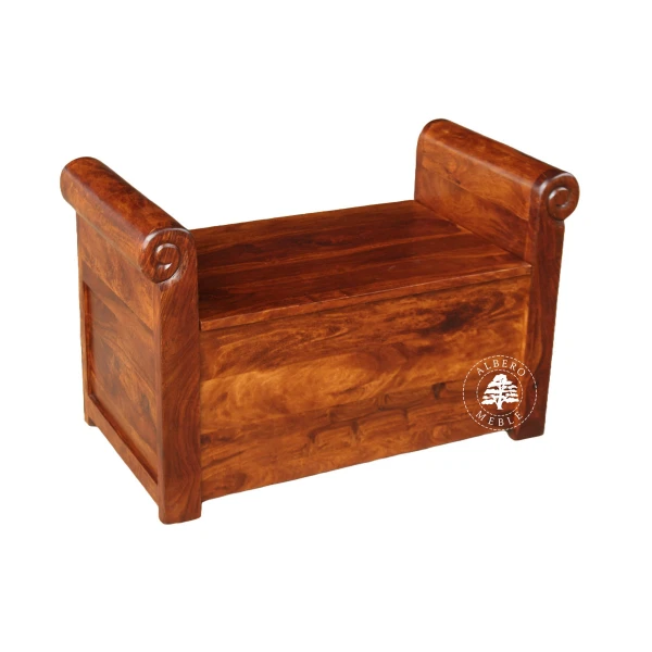 Mała skrzynia wykonana z drewna palisander indyjski