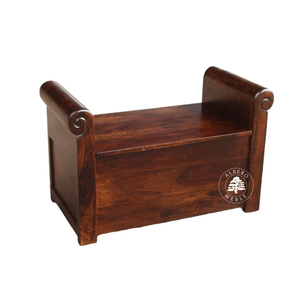 Mała skrzynia wykonana z drewna palisander indyjski