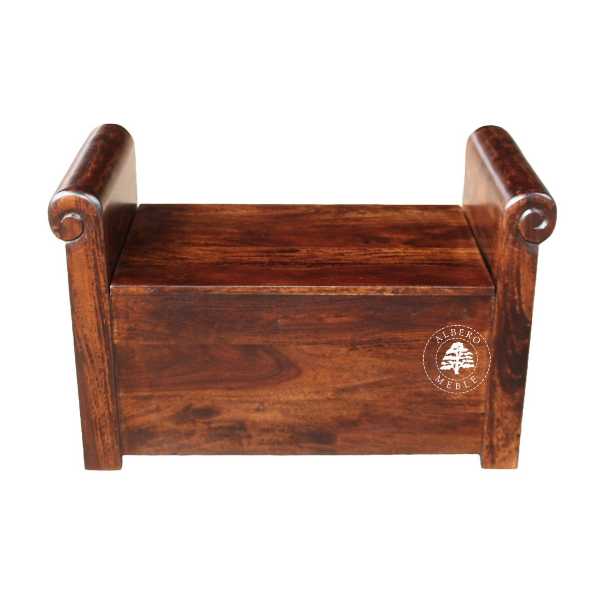 Mała skrzynia wykonana z drewna palisander indyjski