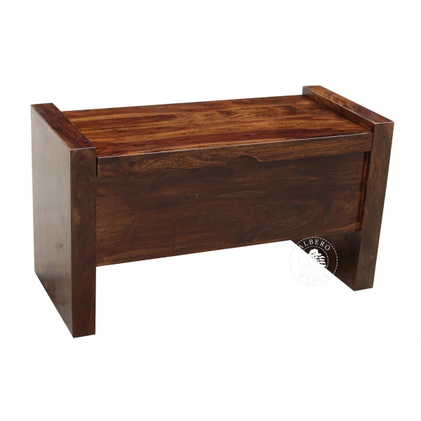 Nowoczesna skrzynia z drewna litego palisander na obuwie do 