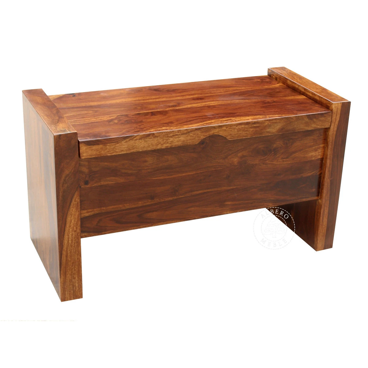 Nowoczesna skrzynia z drewna litego palisander na obuwie do 