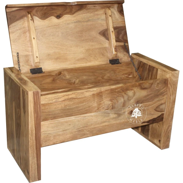 Nowoczesna skrzynia z drewna litego palisander na obuwie do 