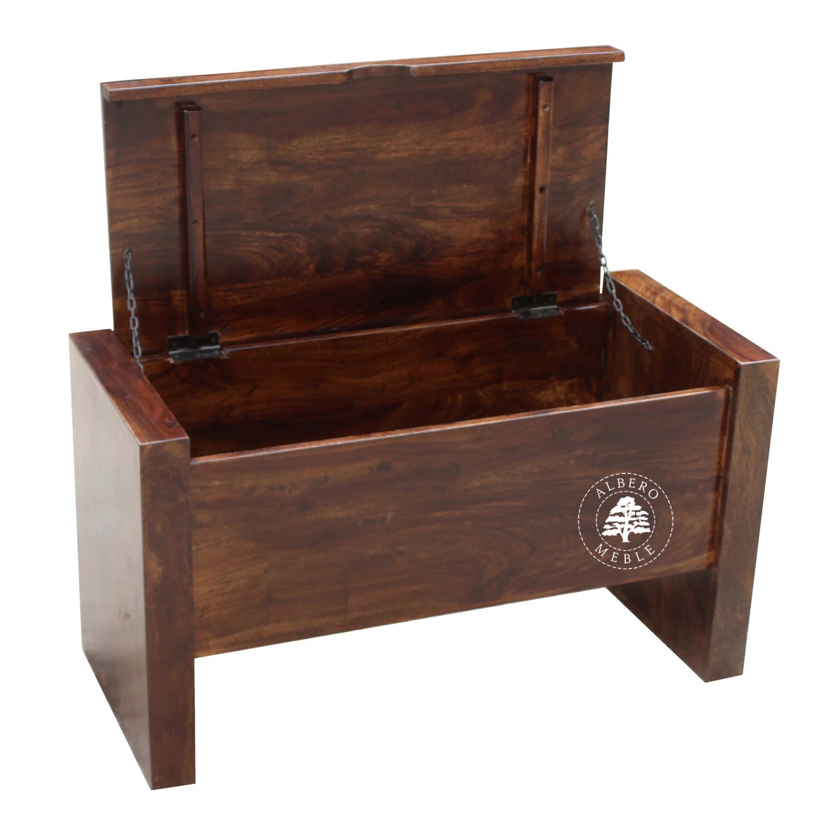 Nowoczesna skrzynia z drewna litego palisander na obuwie do 