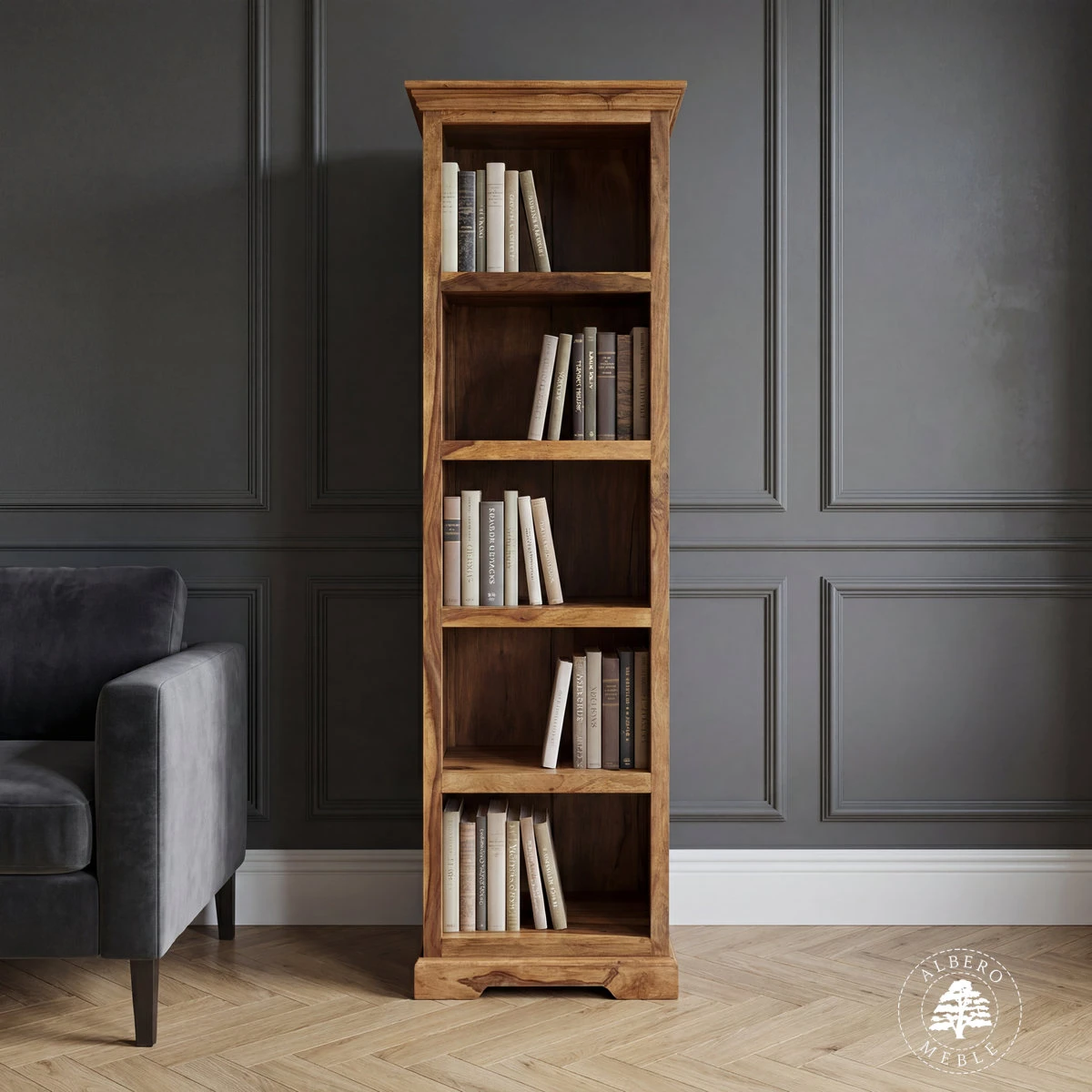 Klasyczny Wąski Regał Biurowy