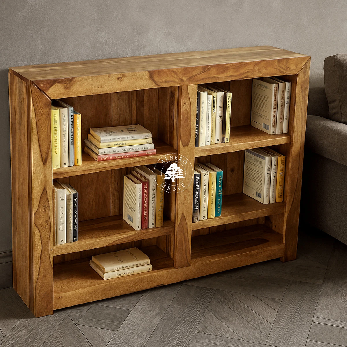 Niski Regał Drewniany do Pokoju