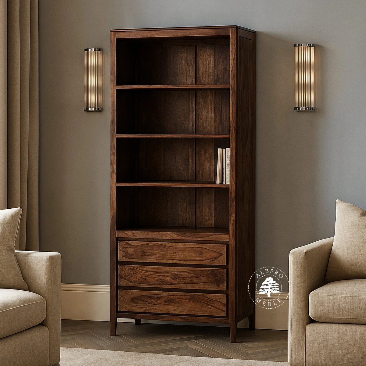 Regał CITY z drewna palisandrowego