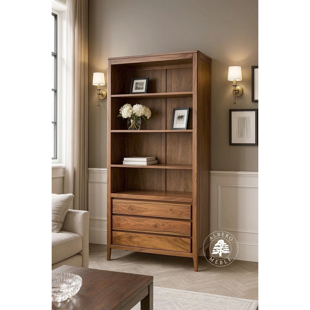 Regał CITY z drewna palisandrowego